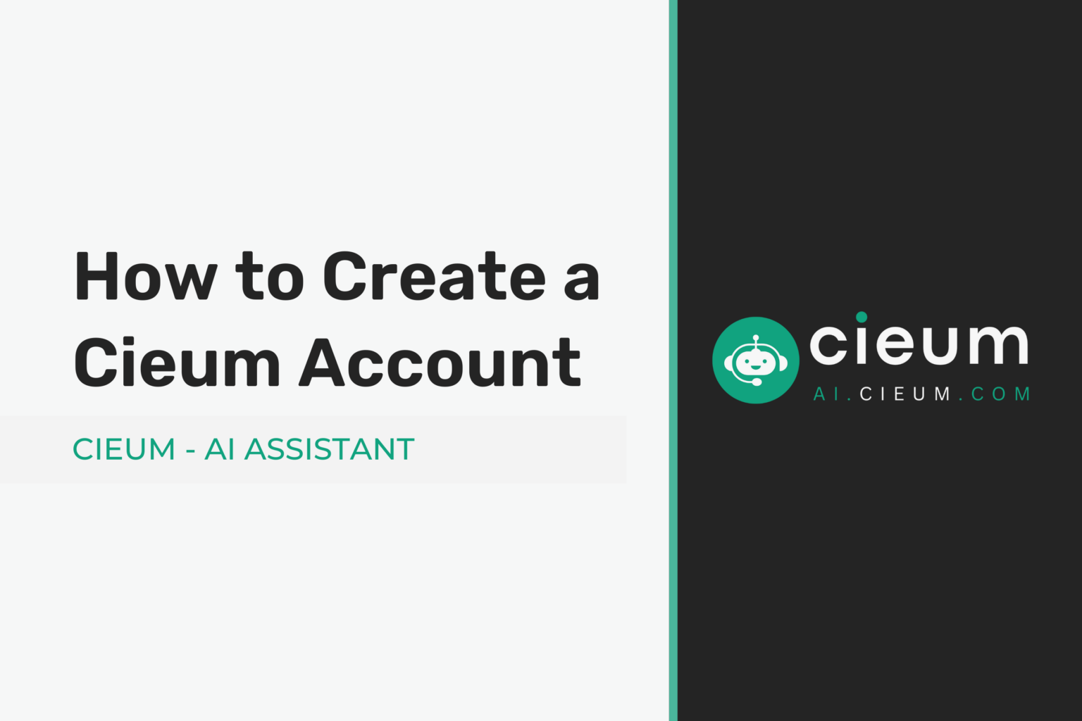How to Create a Cieum Account